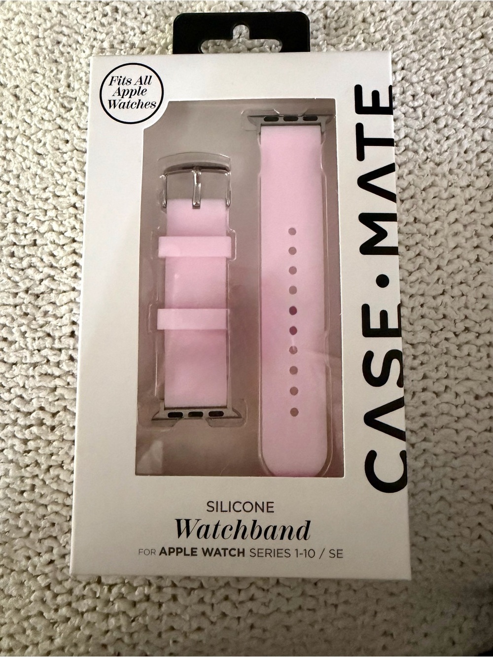 Case-Mate Apple Watch Band Pink | Silicone | Series 1–10 SE | NEW | Add-On